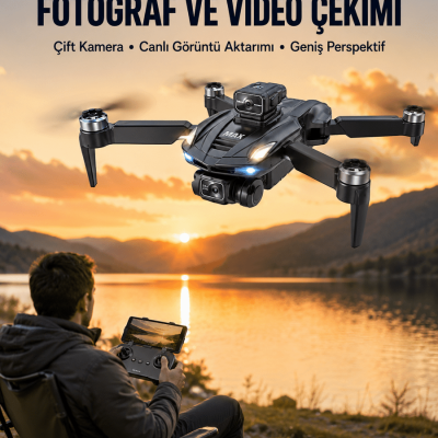 Ekranlı Kumandalı Katlanabilir Kamera Drone Hobi ve Günlük Kullanım