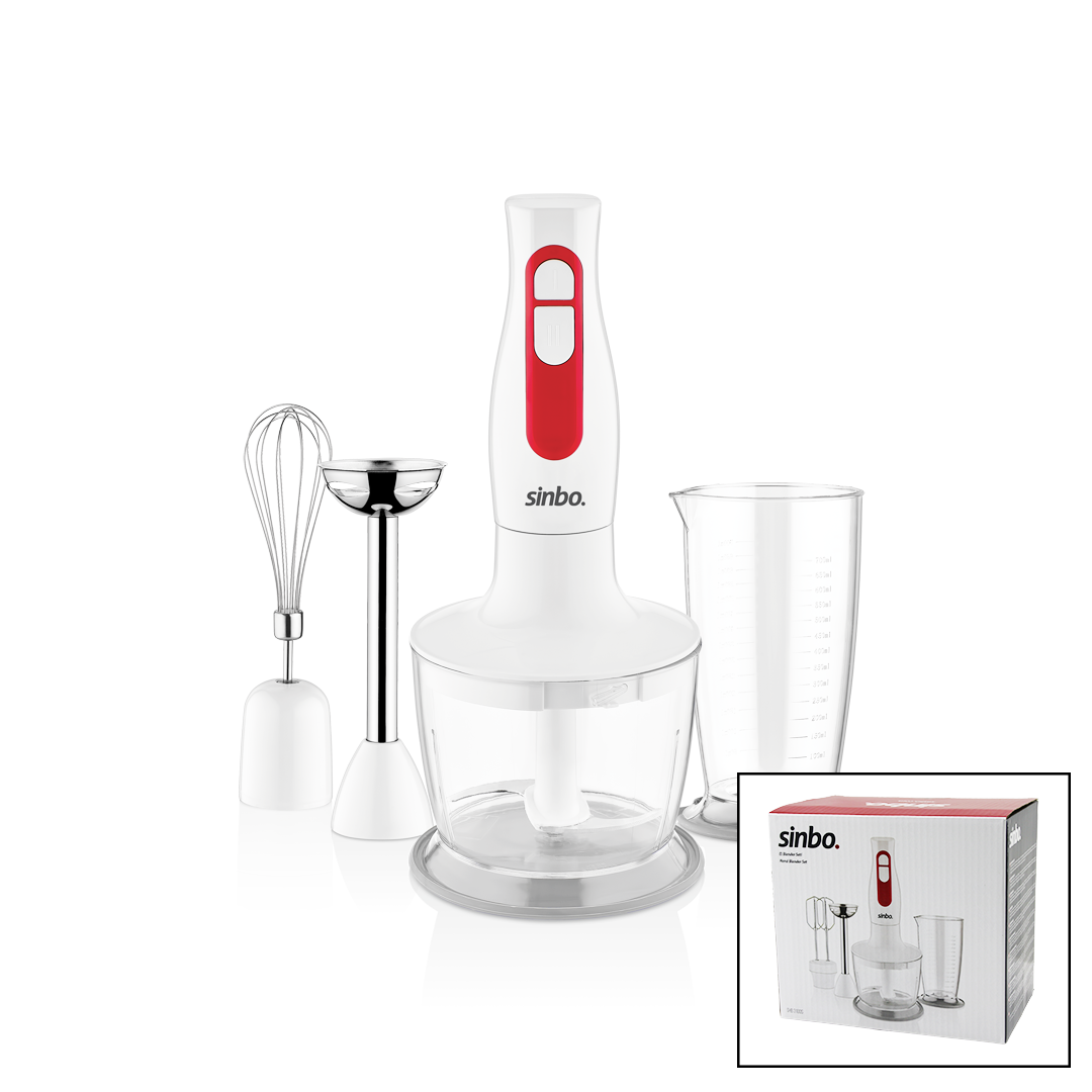 El Blender Seti (Doğrayıcı, Mixer, Blender) - 2 Kademe, 600ml Hazne, 700ml Ölçü Kabı