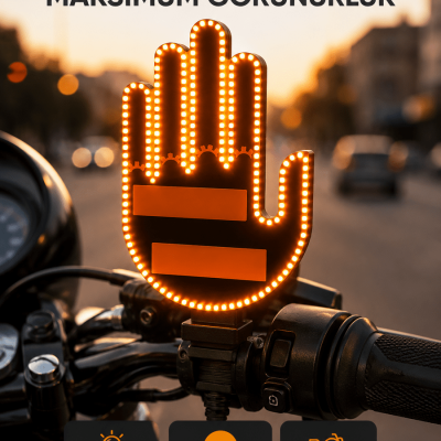 El Hareketiyle Kontrol Edilen 176 LED Amber Güvenlik Lambası