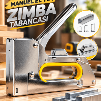 El Tipi Manuel Zımba Tabancası 4-6-8 mm No.13 Ergonomik Tutma Kollu Çok Amaçlı Zımba Makinesi