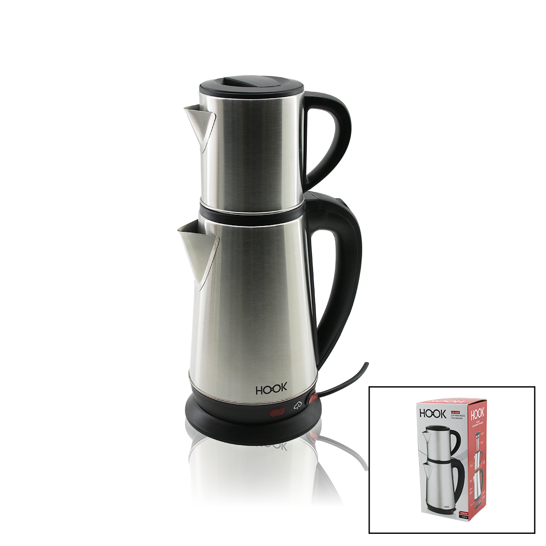Elektrikli Çay Makinesi 1.8L Su Isıtıcı + 0.8L Demlik 1800W