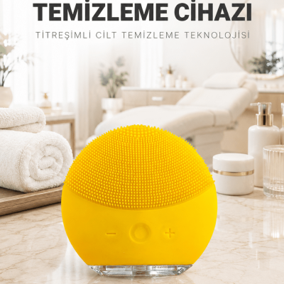 Elektrikli Silikon Yüz Temizleme Fırçası Şarjlı Ayarlanabilir Titreşimli Cilt Bakımı