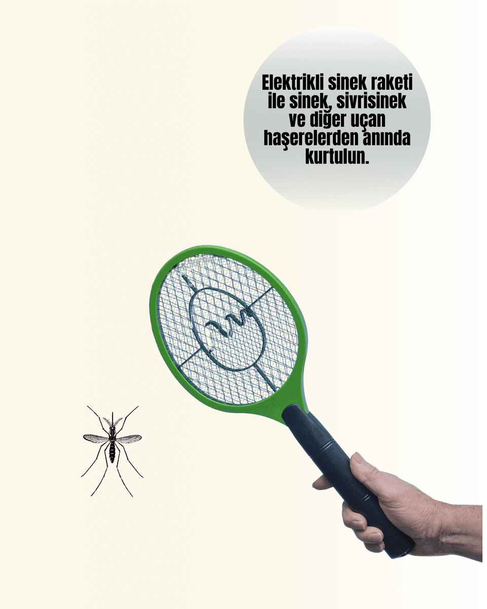 Çocuk ve Evcil Hayvan Dostu Elektrikli Sinek Raketi | Güvenli Kullanım Yeni Nesil