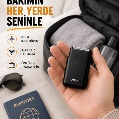Elektrikli Tıraş Makinesi Çift Başlıklı Ultra İnce Tasarım