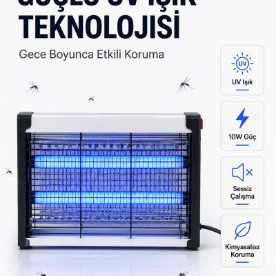 Elektrikli UV Böcek ve Sivrisinek Öldürücü Restoran, Kafe ve Ev Kullanımına Uygun