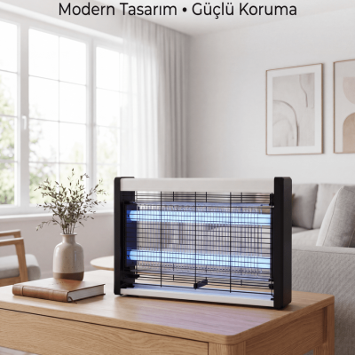 Elektrikli UV Sinek Öldürücü Lamba Çift Işıklı Güçlü Koruma