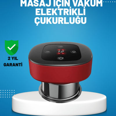 Elektrikli Vakumlu Çukurluk Masaj Aleti Isıtmalı ve Kırmızı Işıklı Terapi Seti