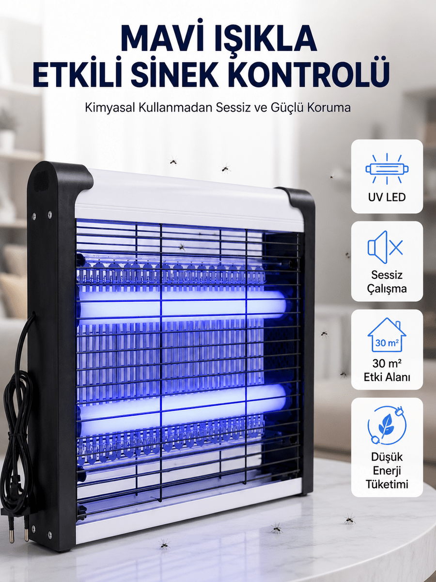 Enerji Tasarruflu Elektrikli Sinek Öldürücü Güvenli ve Etkili Koruma