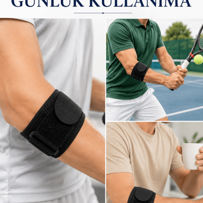 Epikondilit Bandajı Ayarlanabilir Tenisçi ve Golfçü Dirseği Destek Bandı