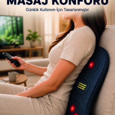 Ergonomik Isıtmalı Bel Masaj Minderi Sırt Destek Minderi
