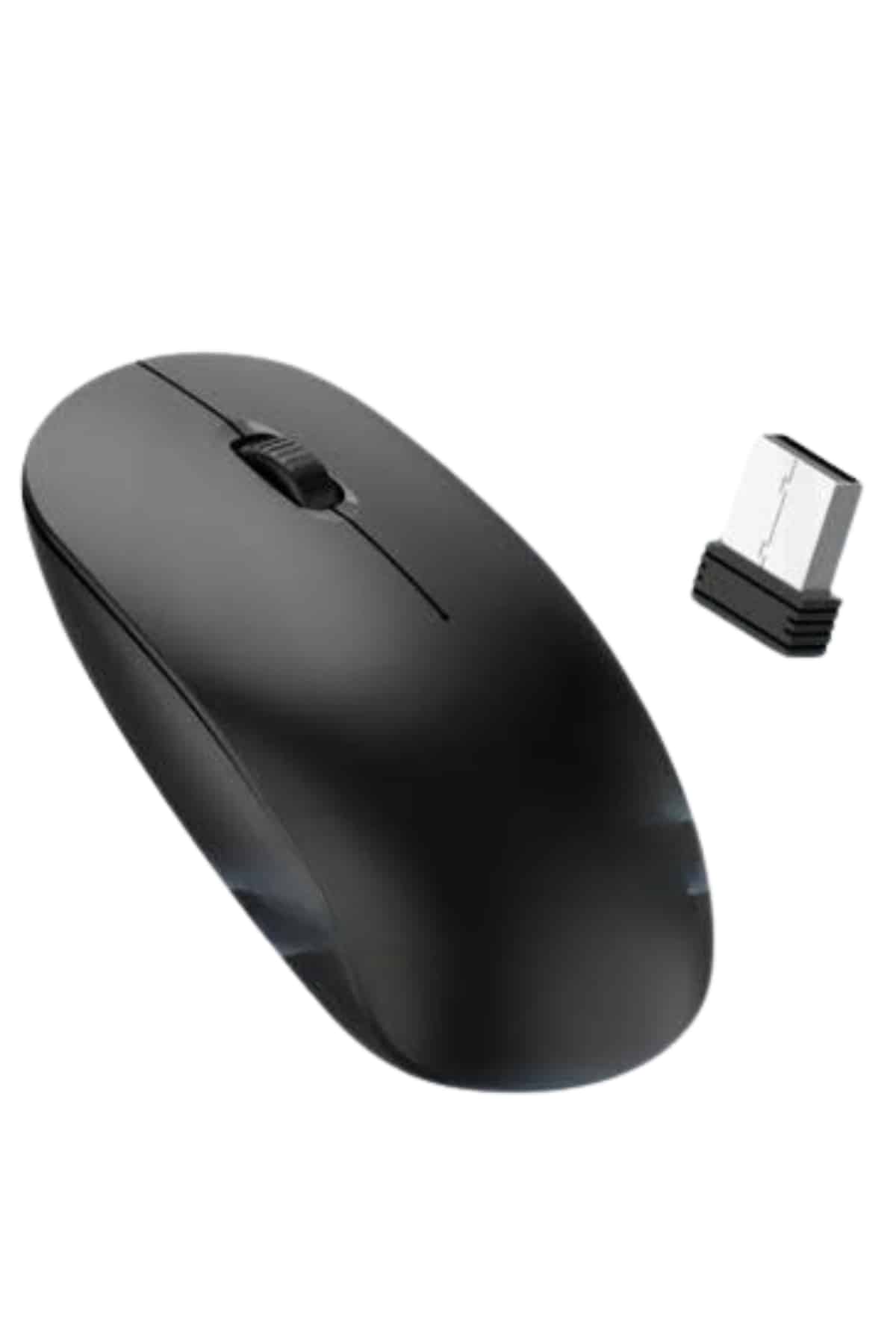 Ergonomik Tasarım Kablosuz Siyah Mouse Hassas Uzun Ömürlü