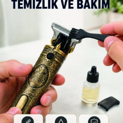 Erkek Bakım Tıraş Makinesi 1500 mAh Lityum Batarya 1 mm 2 mm 3 mm Taraklı