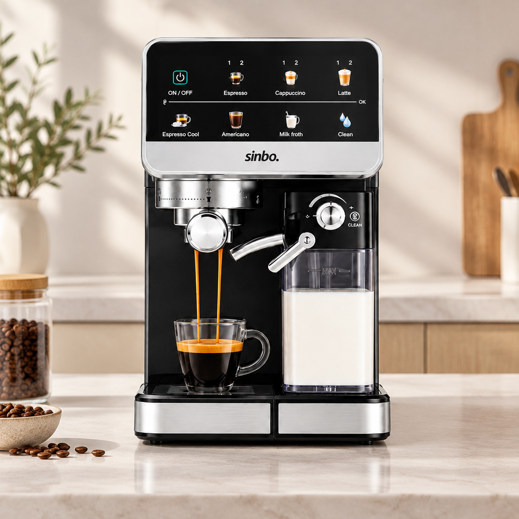 Espresso Kahve Makinesi 6 Programlı - 1.5L Su & 500ml Süt Haznesi