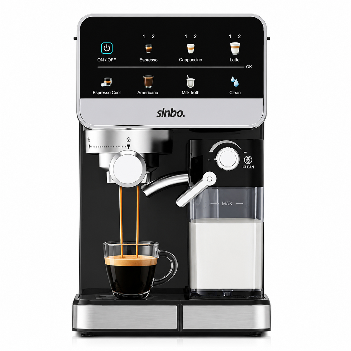 Espresso Kahve Makinesi 6 Programlı - 1.5L Su & 500ml Süt Haznesi
