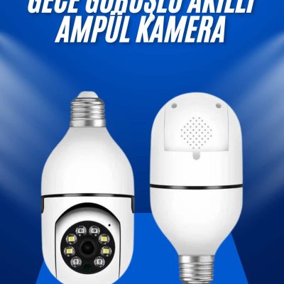 Ev Kamerası Wifi Kamerası Gece Görüşlü Akıllı Ampül Kamera