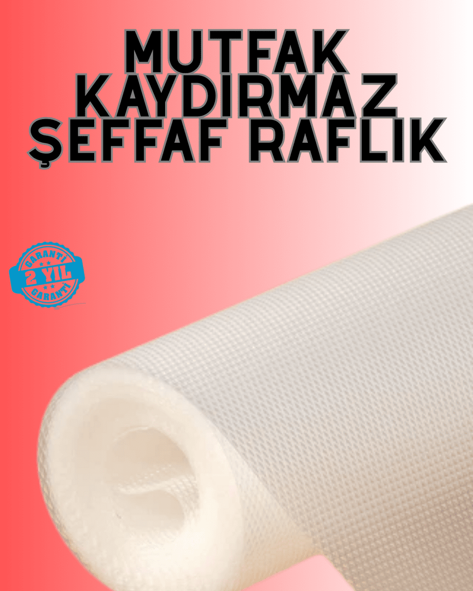 Eva malzemeden kaydırmaz şeffaf raflık buzdolabı kaplaması