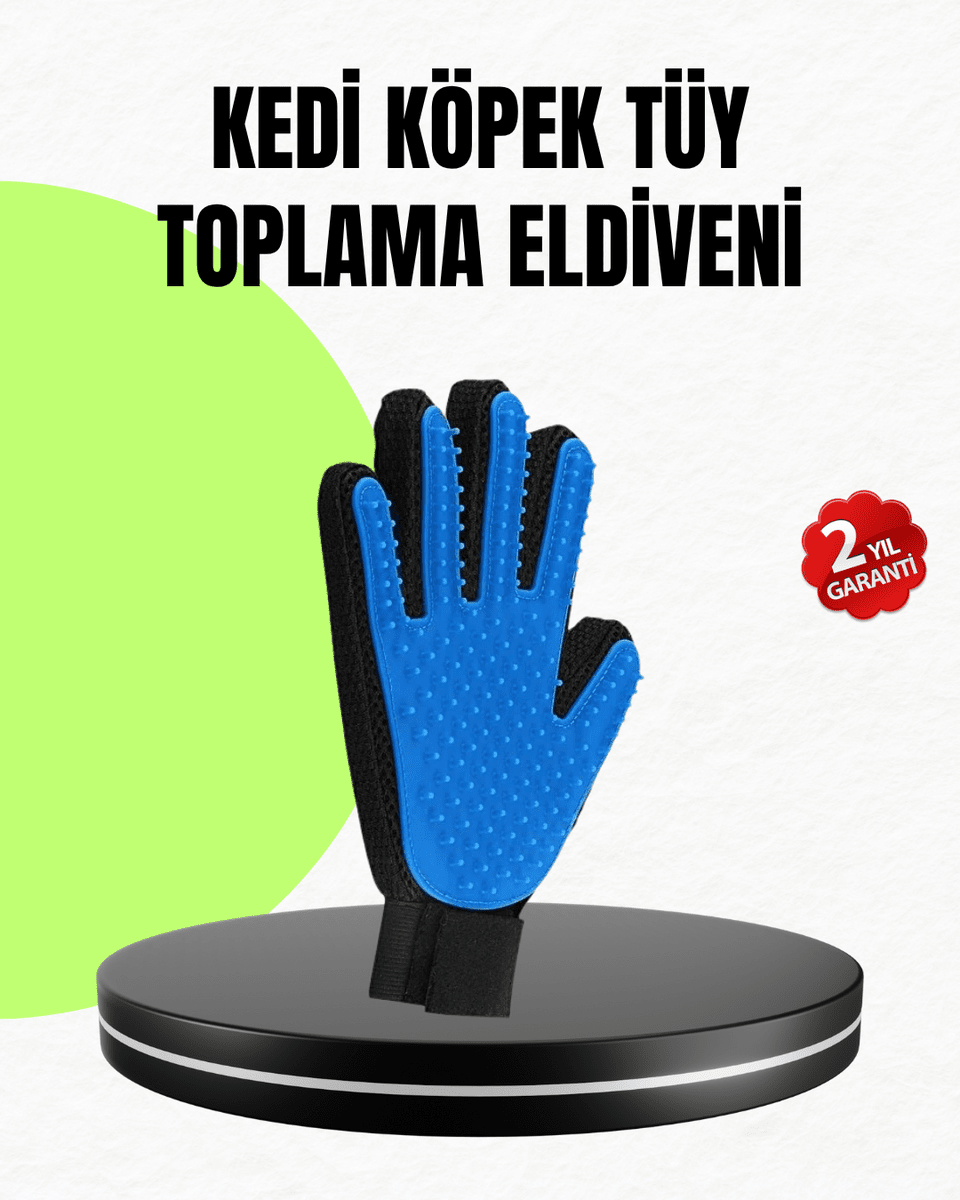 Evcil Hayvan Bakım Eldiveni – Masaj ve Tüy Toplama Özellikli Silikon Eldiven