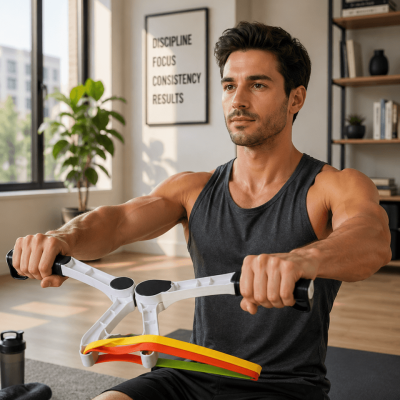 Evde Spor İçin Direnç Bantlı Üst Vücut Egzersiz Aleti