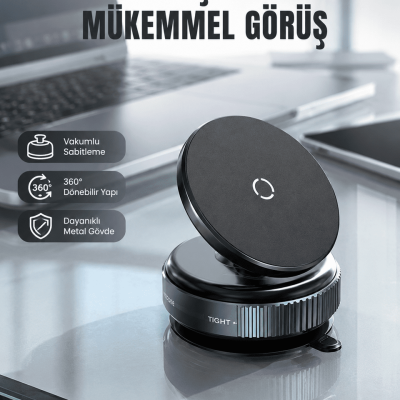 Evrensel Manyetik Araç Telefon Tutucu 360° Döner Başlık