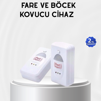 Fare, Sivrisinek ve Böcek Kovucu Ultrasonik Cihaz – Güvenli ve Kimyasalsız Çözüm