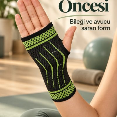 Fitness ve Antrenman İçin Avuç İçi Destekli Sporcu Bilekliği
