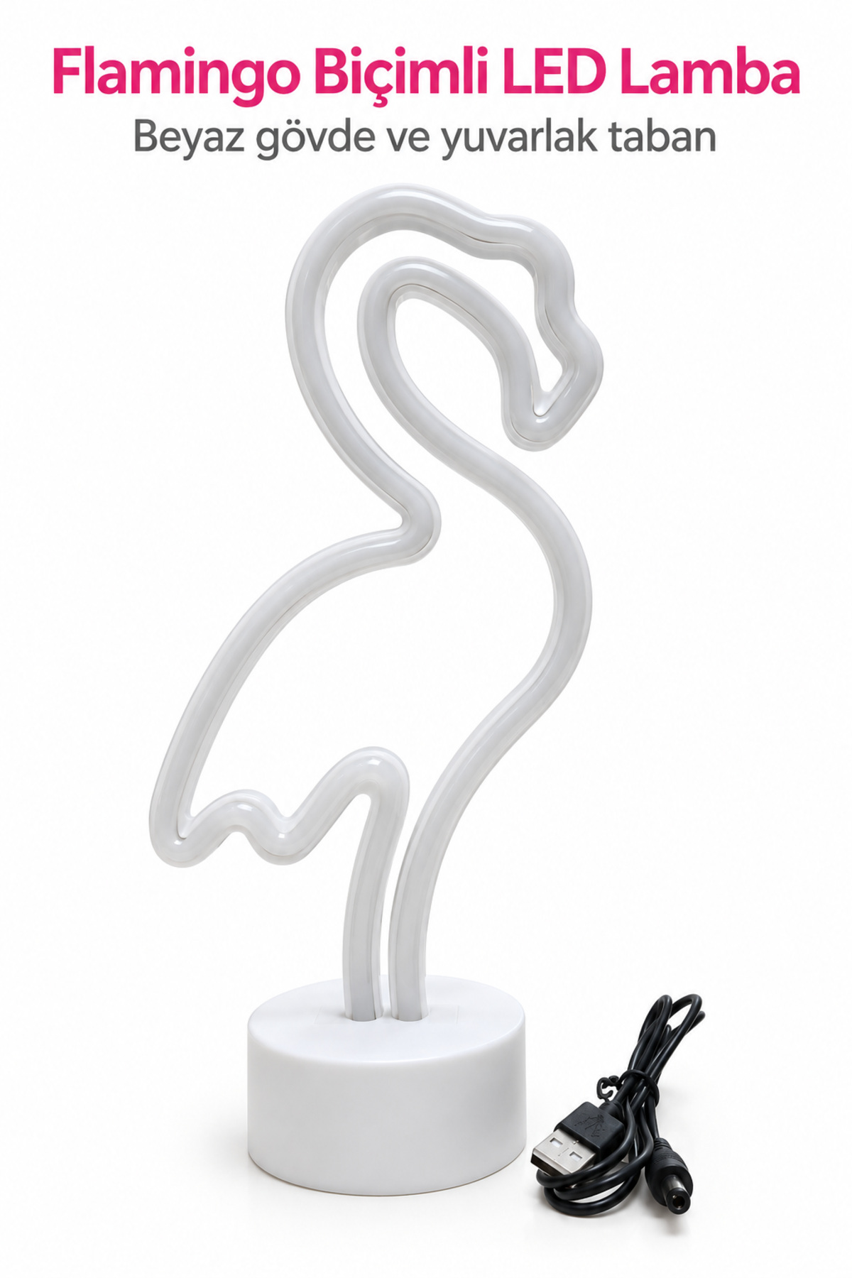 Flamingo LED Lamba Pembe Işıklı