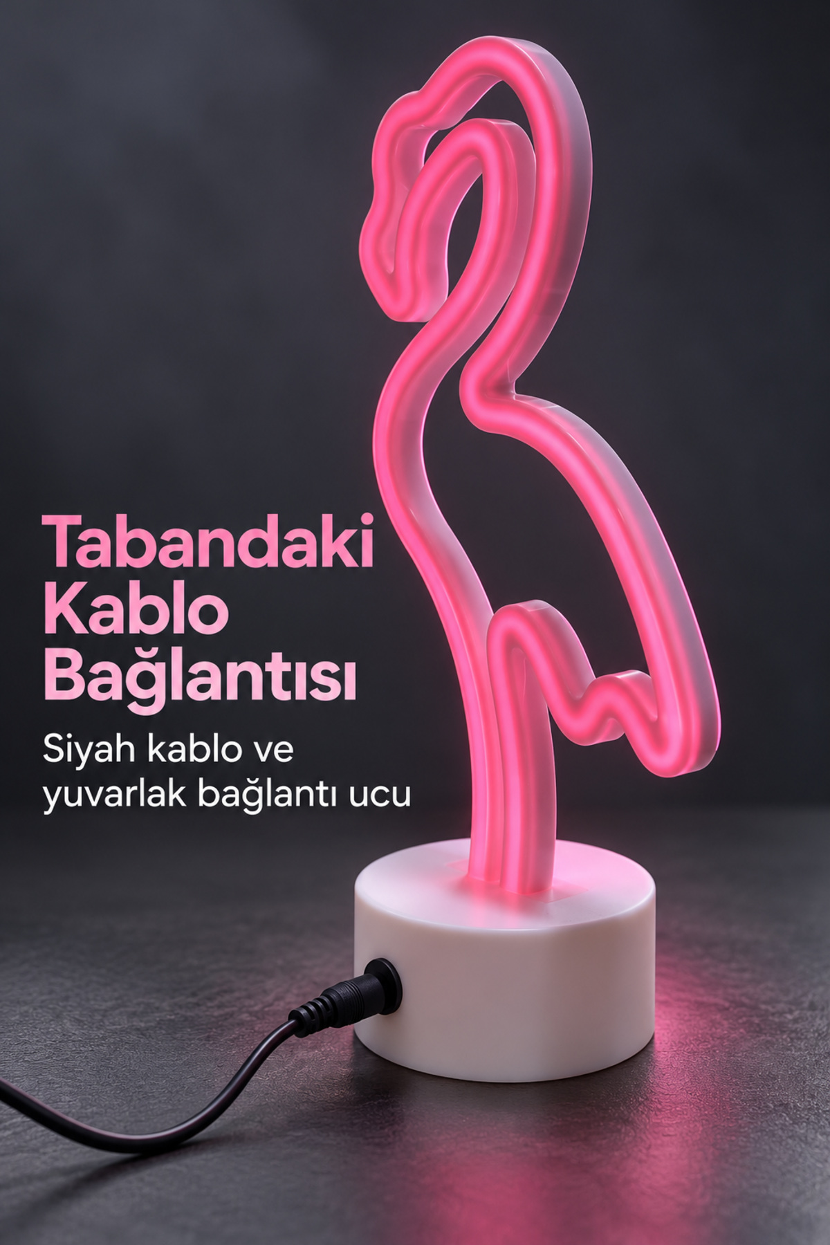 Flamingo LED Lamba Pembe Işıklı