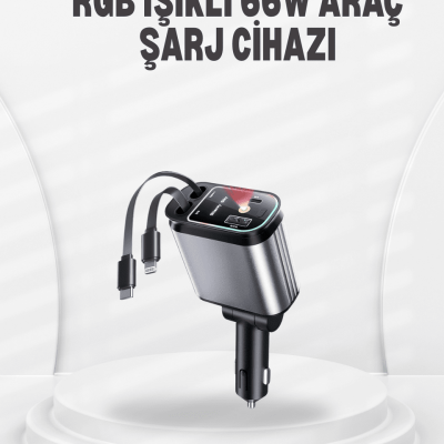 Ford, Opel, Volvo, Skoda Araçlar için 66W Çoklu Hızlı Şarj Cihazı