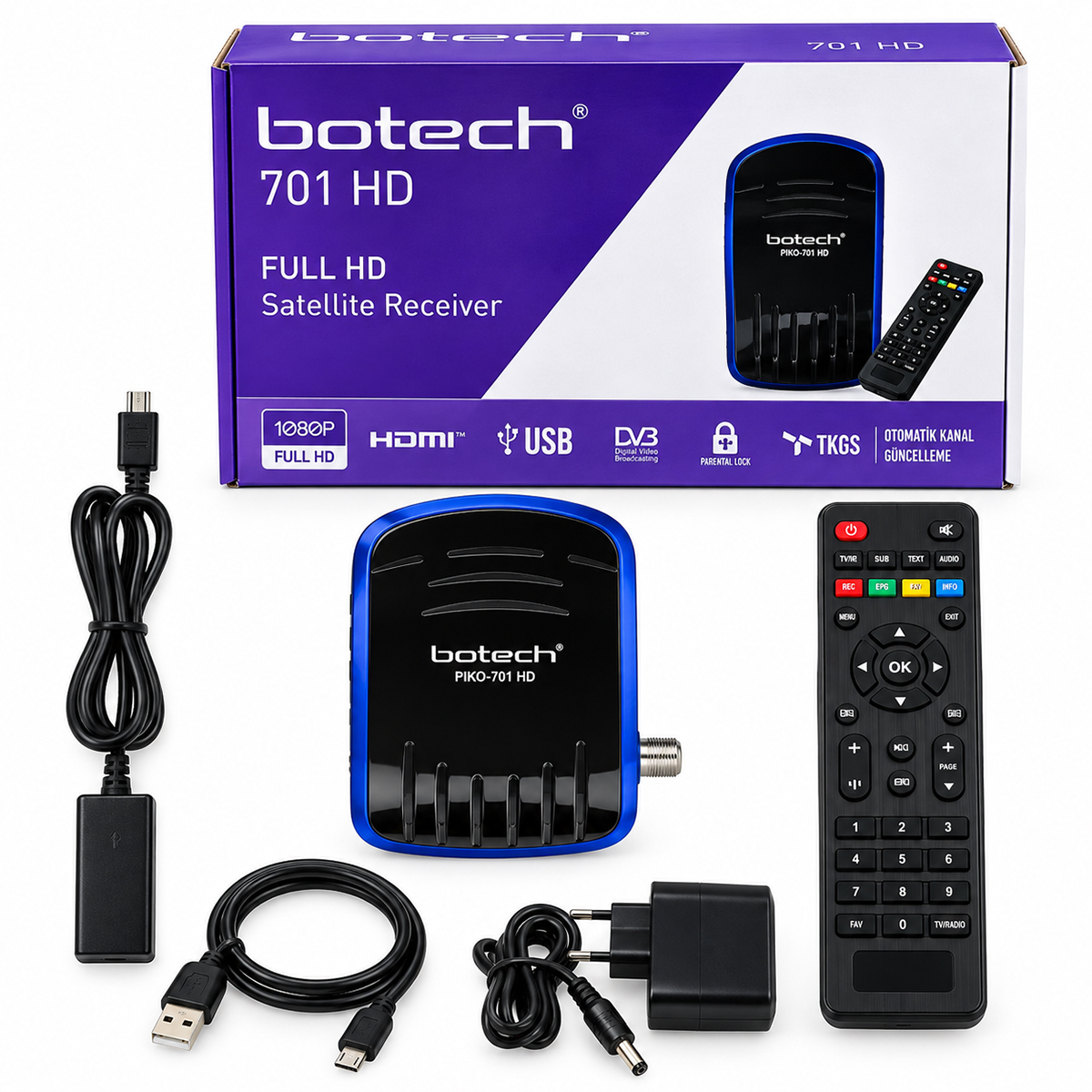 Full HD Dijital Uydu Alıcısı HDMI USB WiFi