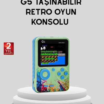G5 Taşınabilir Retro Game Box 500 Oyunlu Şarjlı Mini Oyun Konsolu