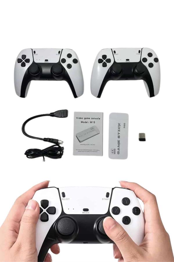 Game Stick 4K Retro Çift Kollu Atari Oyunlari +20000 Oyunlu Konsol Nostalji