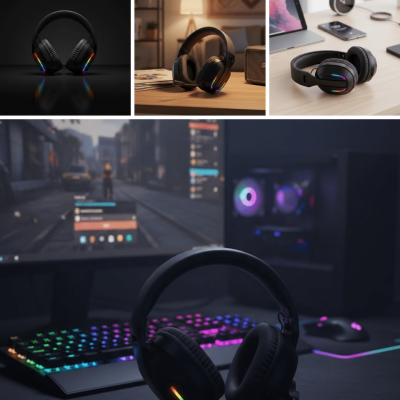 Gaming Headset Kablosuz Bluetooth 40MM Sürücülü Mikrofonlu Oyuncu Kulaklığı