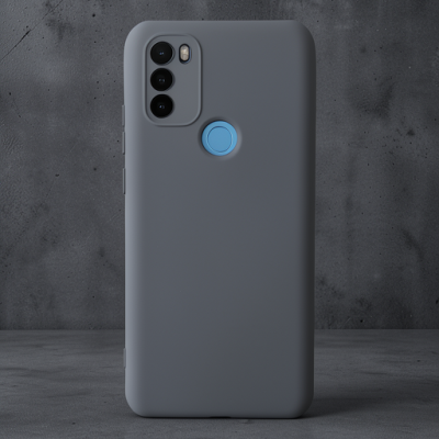 General Mobile Gm 21 Plus Kılıf Nano İçi Kadife Silikon - Gri