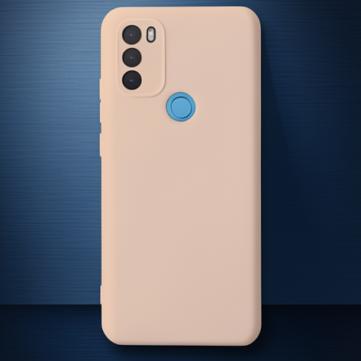 General Mobile Gm 21 Plus Kılıf Nano İçi Kadife Silikon - Pudra