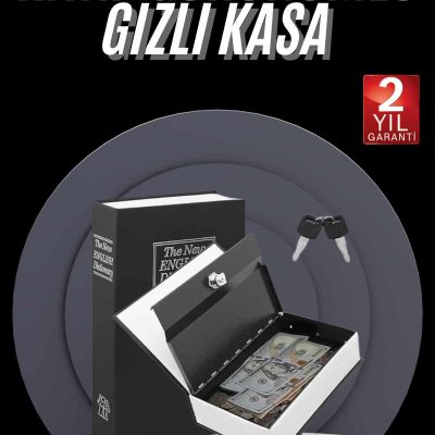 Gizli Kasa Kilitli Sözlük Görünümlü 18cm Gizli Kasa Büyük Boy Anahtarlı