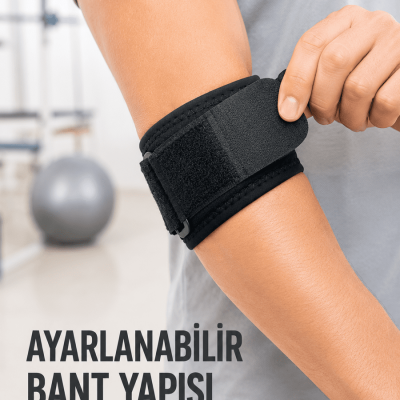Golfçü Dirseği Bandajı Spor ve Günlük Kullanım İçin Dirsek Bandı