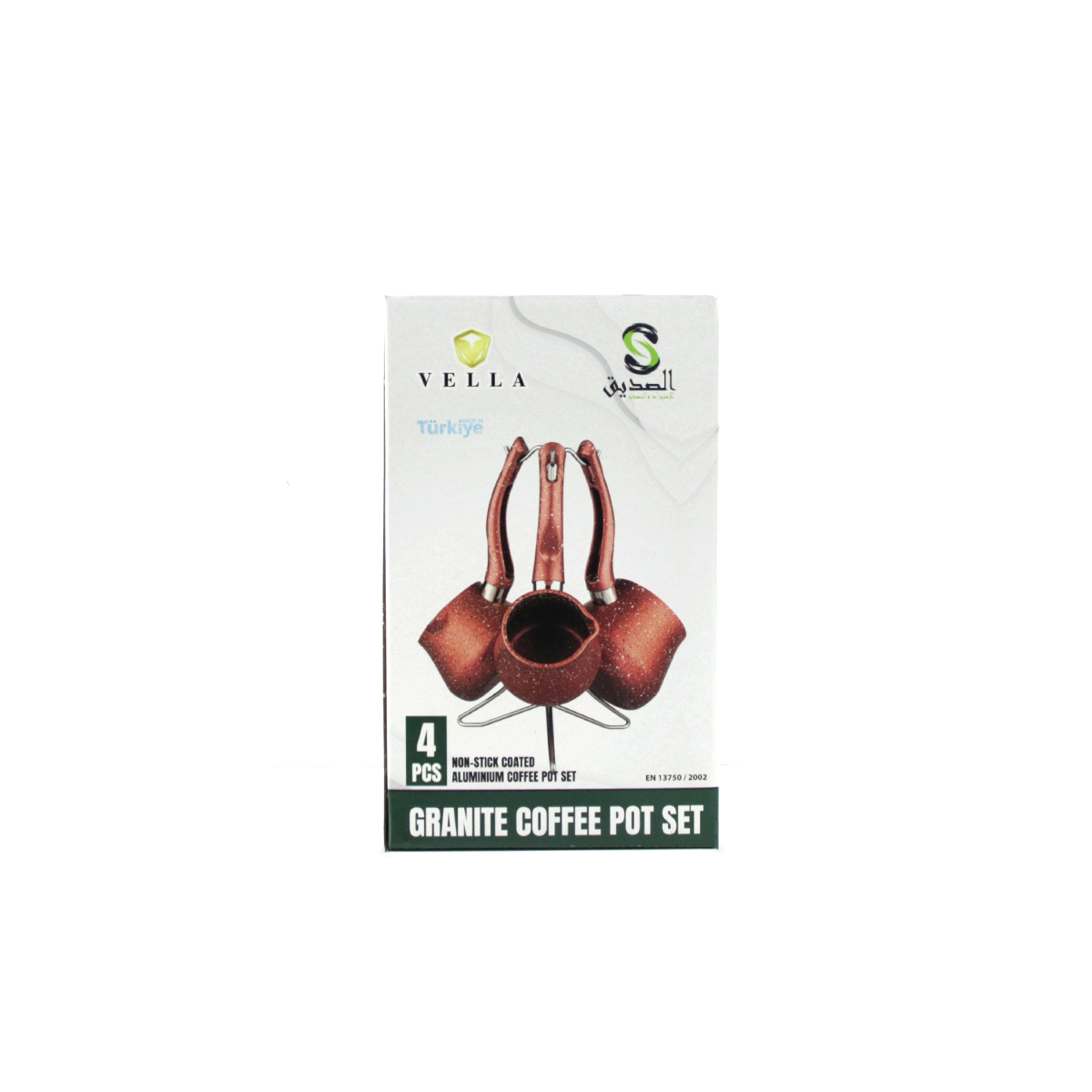 Granit Çelik Cezve Seti (230/280/380 ml) Metal Standlı