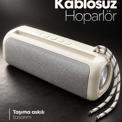 Güçlü Bas Sesli Kablosuz Bluetooth Hoparlör RGB Aydınlatmalı Stereo Müzik Sistemi