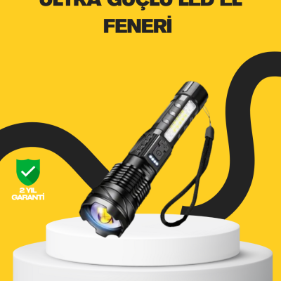 Güçlü LED El Feneri Şarj Edilebilir Çok Modlu