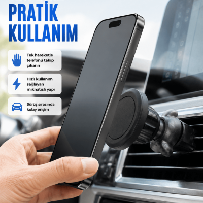 Güçlü Manyetik Araç İçi Telefon Tutucu Universal Telefon Standı