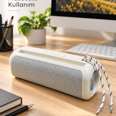 Güçlü Ses Çıkışlı Bluetooth Kablosuz Hoparlör USB Girişli ve TF Kart Destekli
