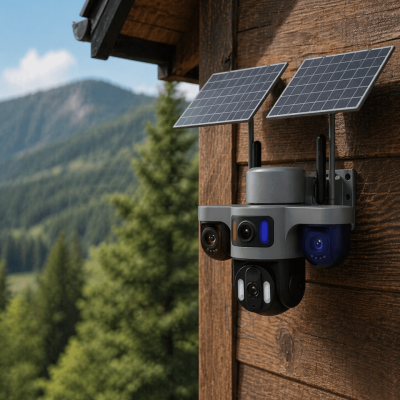 Güneş Enerjili Arıcı Kamerası 4G SIM Kartlı 9MP 3 Lens Yayla Güvenlik Kamerası 2 Yıl Garantili