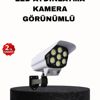 Güneş Enerjili Güvenlik Işığı Dış Mekan 5 Eksen Ayarlı ve PIR Hareket Sensörlü