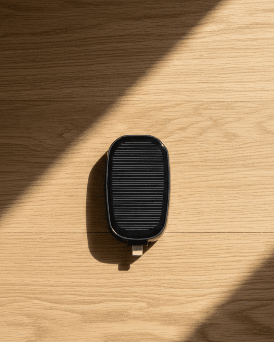 Güneş Enerjili Mini Powerbank 1200mAh Ultra İnce Taşınabilir