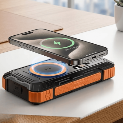 Güneş Enerjili Powerbank 20000 mAh Kablosuz ve Hızlı Şarj Destekli Taşınabilir Şarj Cihazı