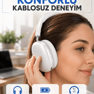 Gürültü Azaltmalı Bluetooth Kulaklık | 5 Saat Kesintisiz Müzik Yeni Nesil