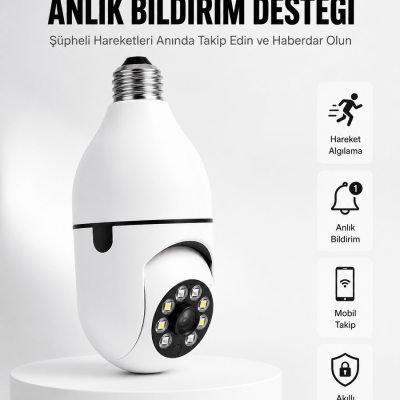 Hareket Algılamalı Kablosuz Akıllı Ev Güvenlik Kamerası Yeni Nesil