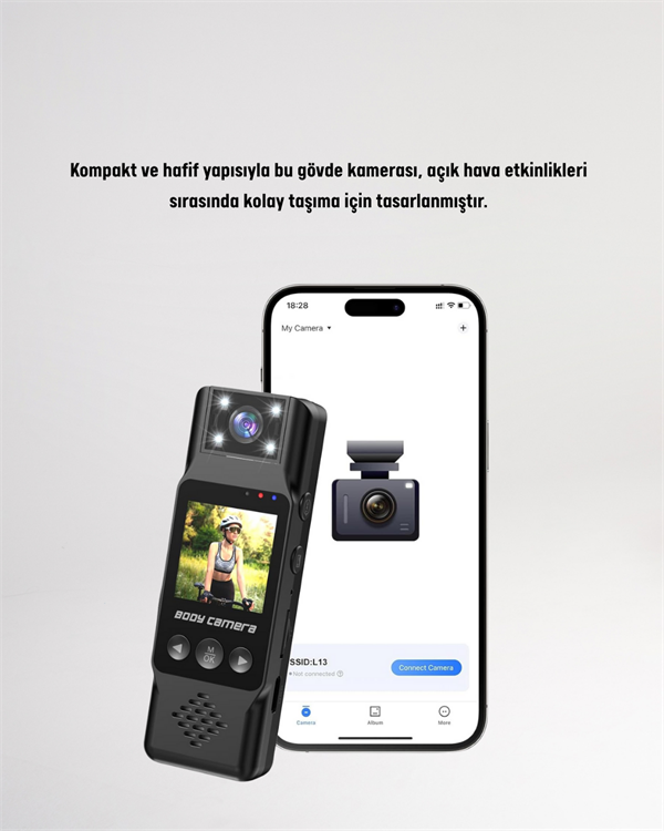 Hareket Algılayıcılı Taşınabilir Mini Kamera – 3MP Fotoğraf, Düşük Güç Tüketimi