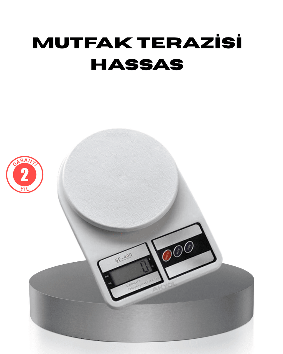 Hassas Dijital Mutfak Tartısı – 1g Doğruluk, LCD Ekran, Otomatik Kapanma