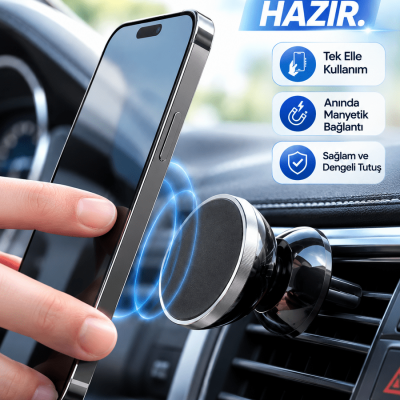 Havalandırma Izgarası İçin Manyetik Araç Telefon Tutucu